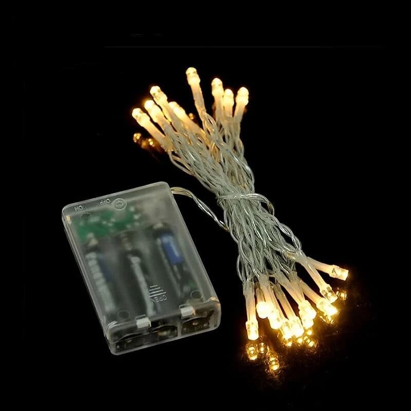 100pcs 2M 20 LED String Fairy light per la festa di natale wedding Garden Yard Camp Decor Lights a batteria-8 colori optioal