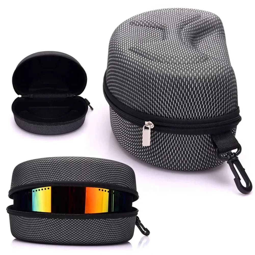 Custodia Protettiva in EVA per Occhiali da Sci e Snowboard, Custodia Rigida con Cerniera per Occhiali da Sole, Borsa per Occhiali