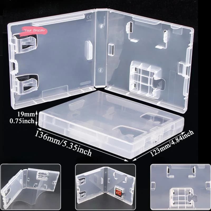 Scatola Protettiva in Plastica Trasparente per Carte di Gioco, Custodia Organizzatrice per Nintendo Switch NDS NDSL NDSi 3DS 2DS - Portaoggetti