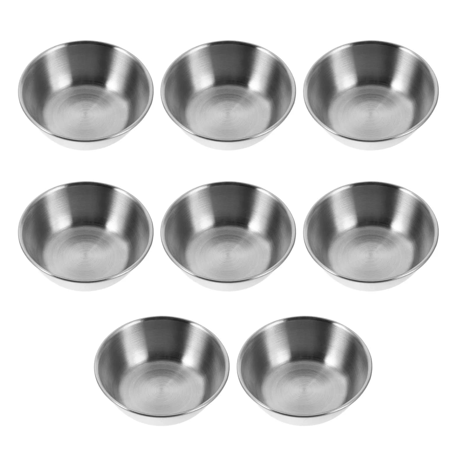 Set di 8 Ciotole in Acciaio Inox per Miscelare Maschere Facciali, Professionale per Estetiste e Centri Benessere