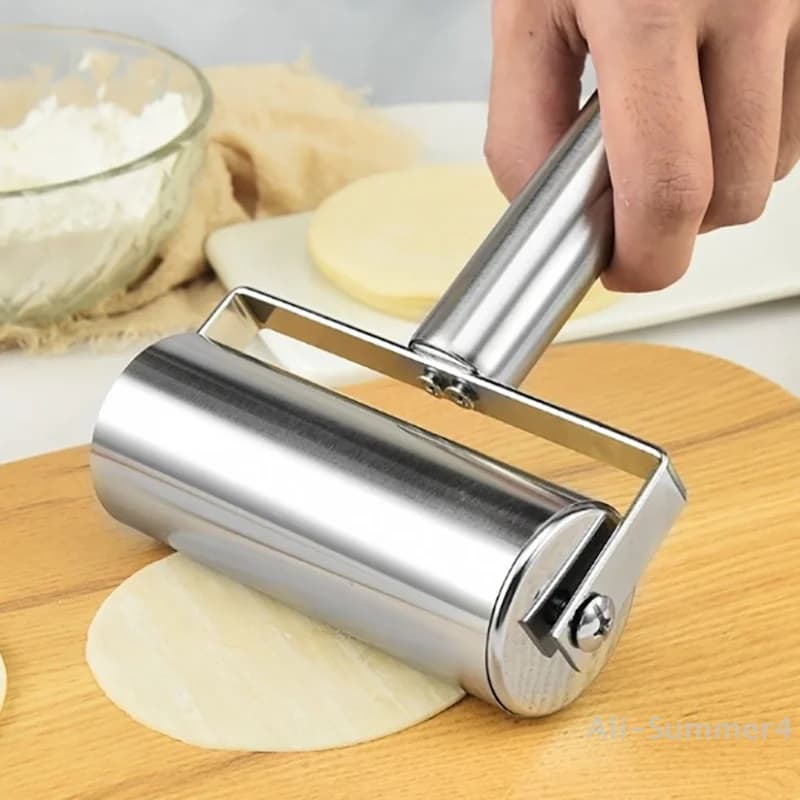 Stainless Steel Double Head Rolling Pin Non-stick Dough Pastry Roller Kitchen Dumplings Machine Noodles Pizza Pies Baking Tools