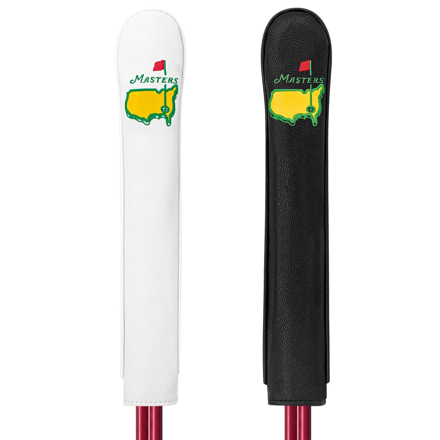 1 pezzo di copertura protettiva per asta di posizionamento da golf, colori bianco e nero, accessori da golf, antipolvere e durevole, design ricamato
