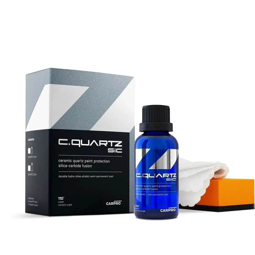 CARPRO CQUARTZ SiC 30ml Kit - Car Ceramic Coating Finish, Quartz Based Nanotechnology, Bonds to Paint, Glass, Metal and Plastic