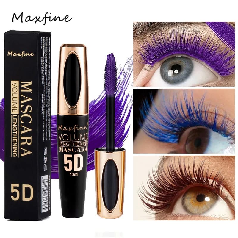 5D silk mascara with big eyes, strong and long black content and length, waterproof and non-agglomerating and prolonged mascara.