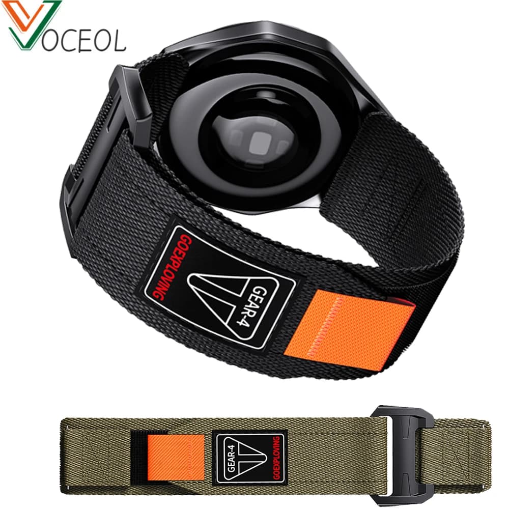 Cinturino in nylon velcro da 22 mm per Garmin Vivoactive 4, Forerunner 255/265, Venu 3/Venu 2, cinturino sportivo ad anello robusto per Gear S3