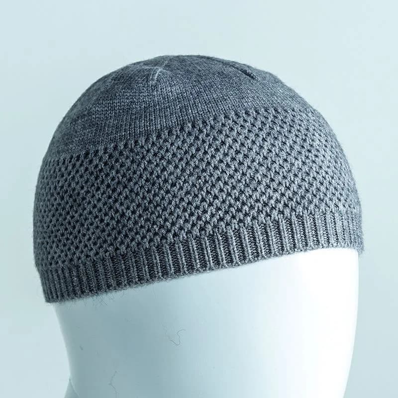 Cappelli Musulmani per Uomo e Donna, Copricapo da Preghiera in Maglia a Rete, Kufi Kippah Islamico, Stile Arabia Saudita, Ebraico, Estivo, Nero 0743