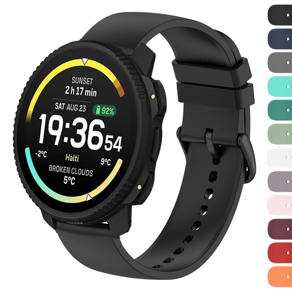 22mm Silicone Watchband For SUUNTO VERTICAL 2 Wristband Bracelet For SUUNTO 5 9 Peak DLC PRO/RACE 2 S/OCEAN/RUN Sport Belt Strap
