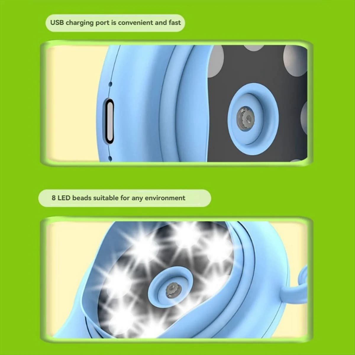 A002 Microscopio portatile per bambini Lente d'ingrandimento digitale portatile HD Lente d'ingrandimento multifunzionale a due lenti Supporta foto video B