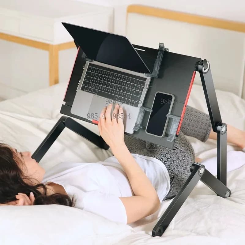 Foldable Adjustable Movable Laptop Tablet Stand Flat On Bed Lying Down Writing Desk Table