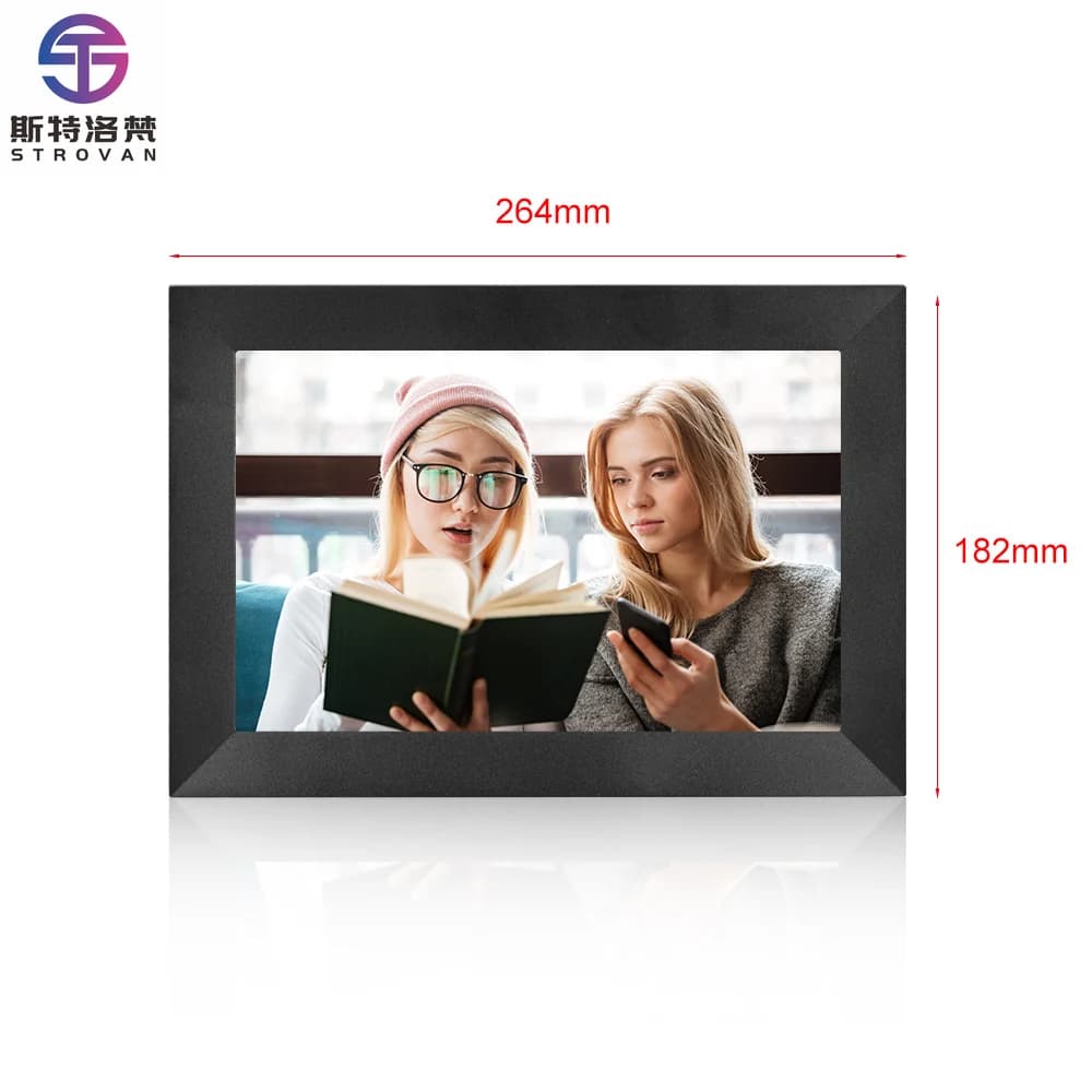 Cornice per foto digitale LCD montata a parete Lettore pubblicitario Wi-Fi con ingresso HD da 10,1 pollici