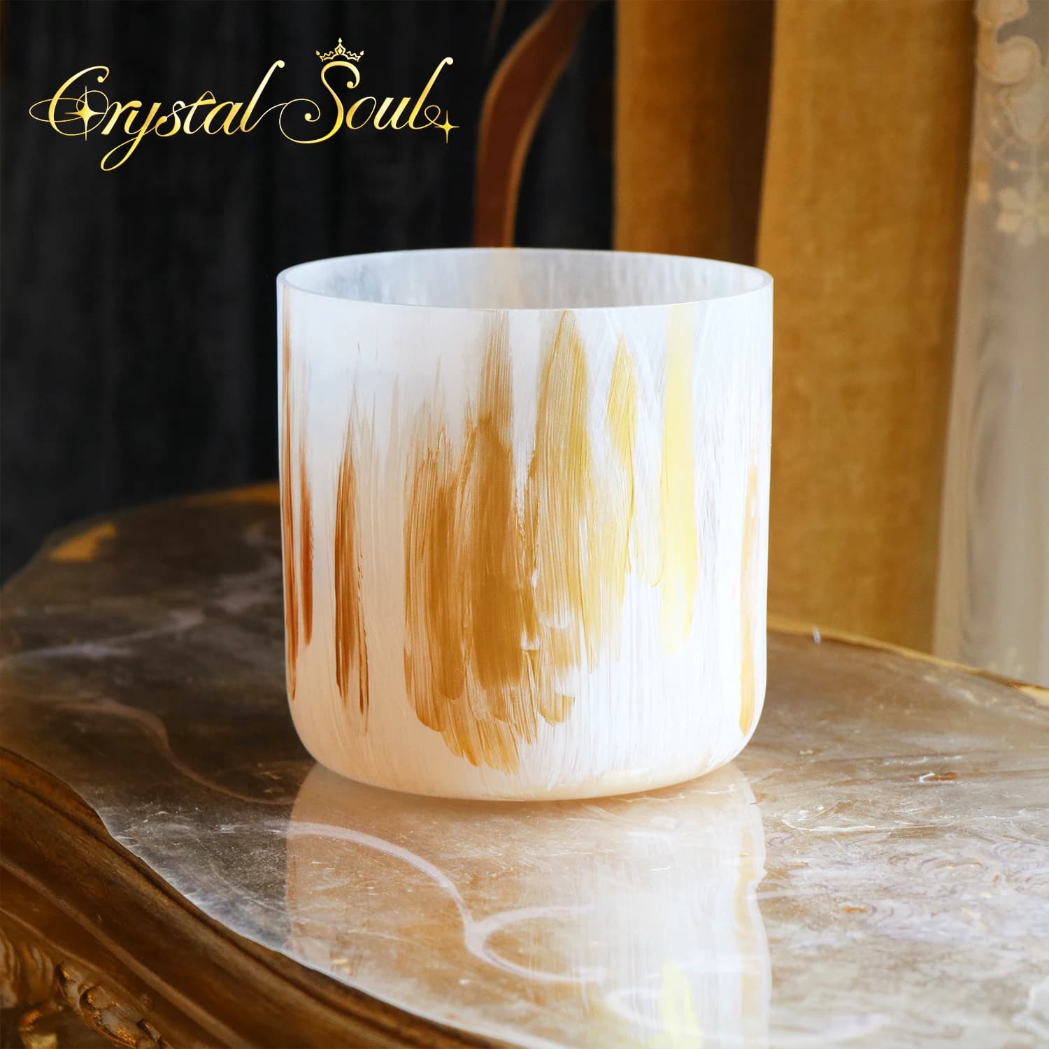 Crystal Soul Exclusive Design of New Hand Drawn Reiki Alchemy Crystal Singing Bowl