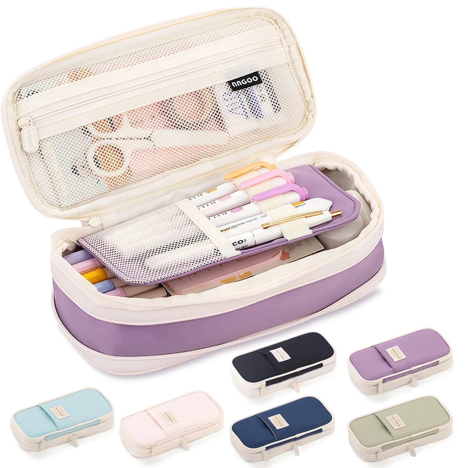 Astucci Kawaii di Grande Capacità, Portamatite e Organizer per Ragazze, Ufficio, Studenti, Forniture Scolastiche