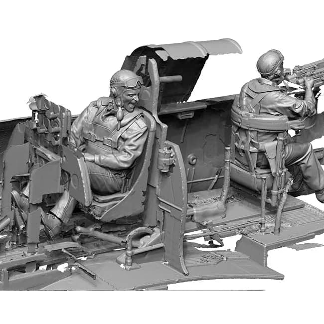Kit modello soldato in resina 1/32, figura incolore e autoassemblata (2 persone) A-2272