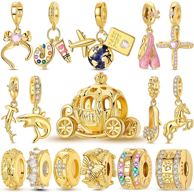 New in silver 925 charms beads cross eye of the devil puppy bow pendants size bracelet original woman jewellery gift you