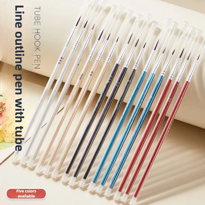 30 Pz/set Fine Dipinto A Mano Sottile Linea di Gancio Penna Disegno Arte Penna 0 00 000 Multicolor Pennello Rifornimenti D'arte Penna di Pittura In Nylon