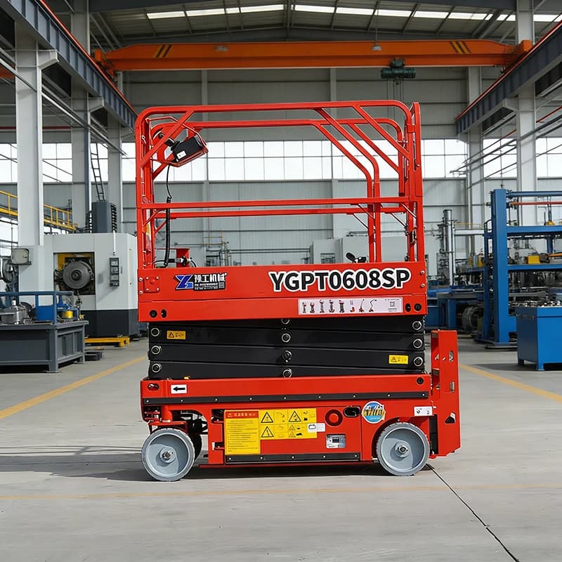 Piattaforma Elevatrice Elettrica Semovente con Piattaforma Estesa per Manutenzione Magazzini