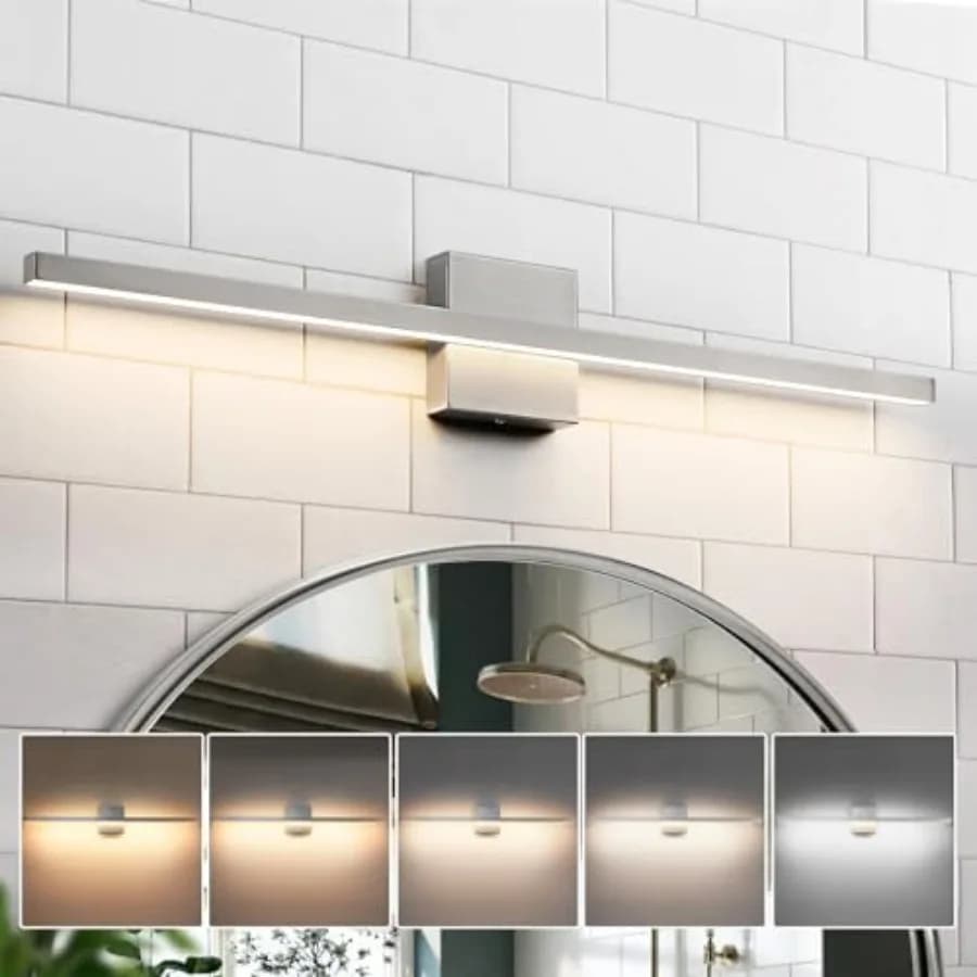 Lampada da bagno sopra lo specchio - Lampada moderna per specchio da bagno - Applique da parete a LED dimmerabile da 31,5 pollici 22W 5CCT
