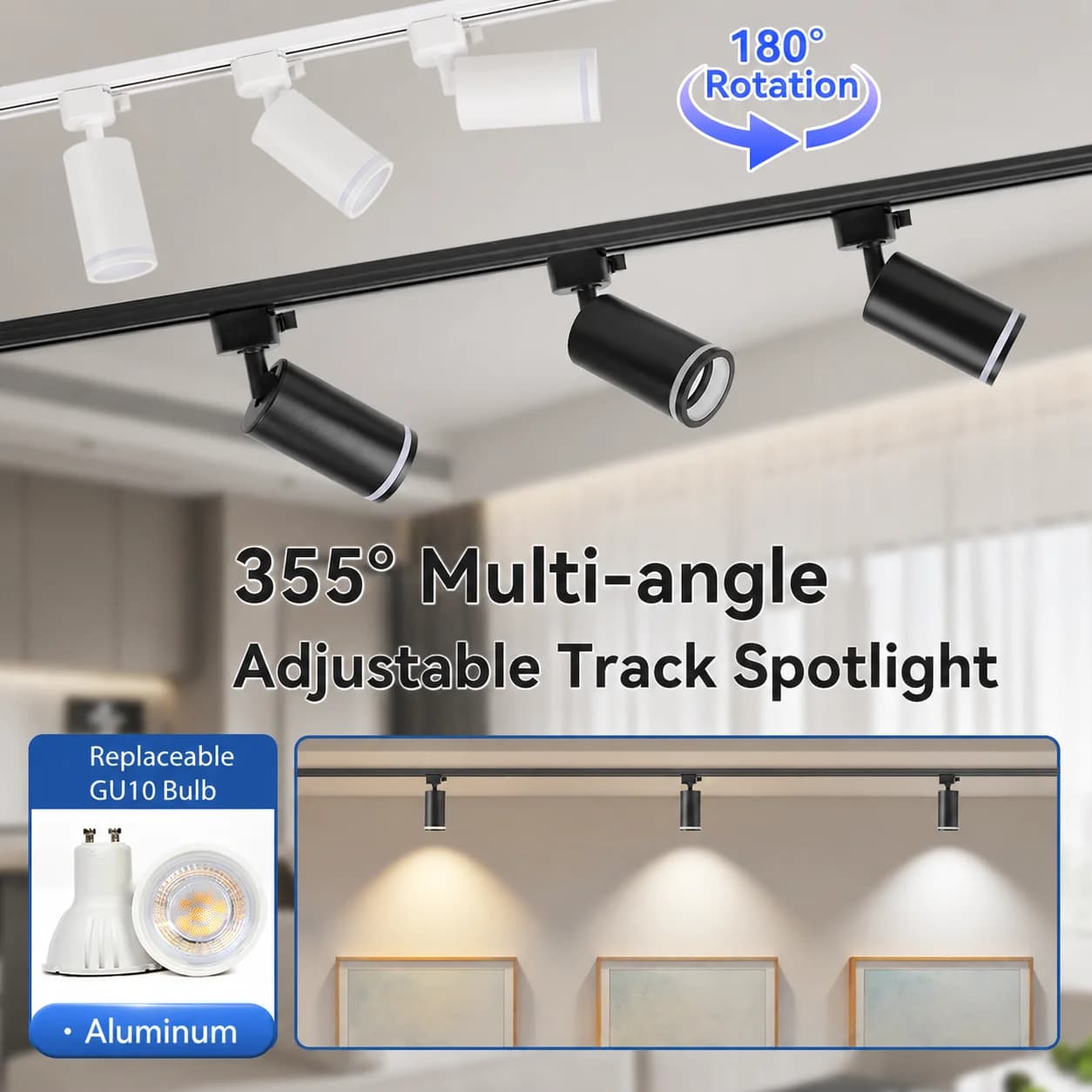 Track Light Modern Led Ceiling Lamp 110V 220V Spots To Ceiling Lighting Gu10 Led Lights Spotlights led ceiling Kitchen Lighting