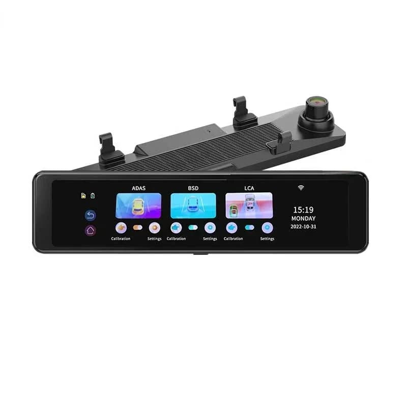 Navihua Dash Cam with 11,26 Inch Touch Screen, DVR Auto with ADAS, GPS, Driving Video Recorder, Black Box Camera, Retrovisor Mirror