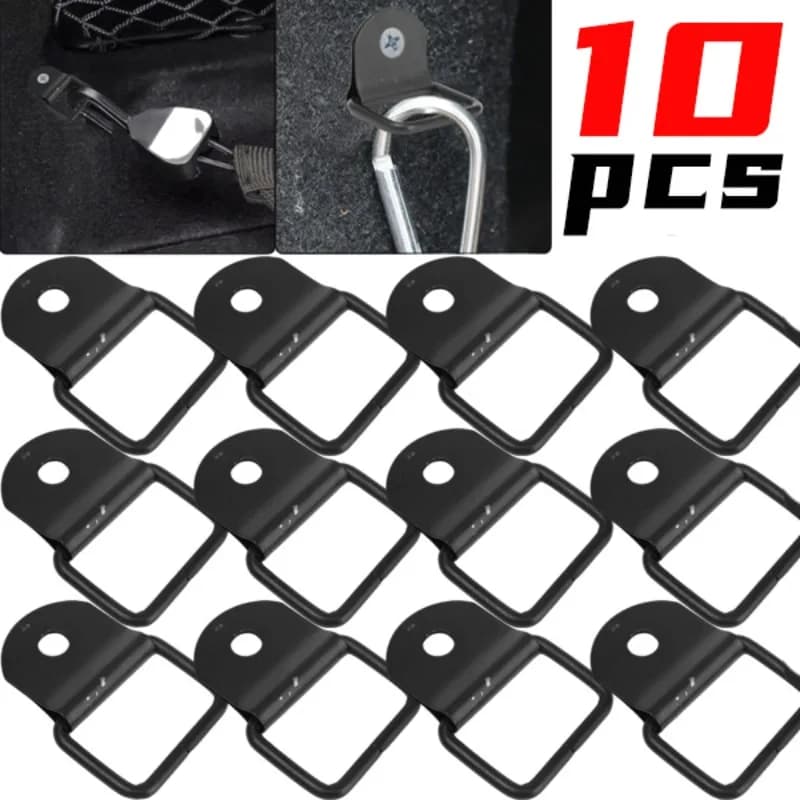 Estrattore per auto Gancio in metallo a forma di D Ancoraggi per legare Anello in ferro per camion da carico Kayak Scarpe da ginnastica per imbracatura Amache Tendalini di fissaggio