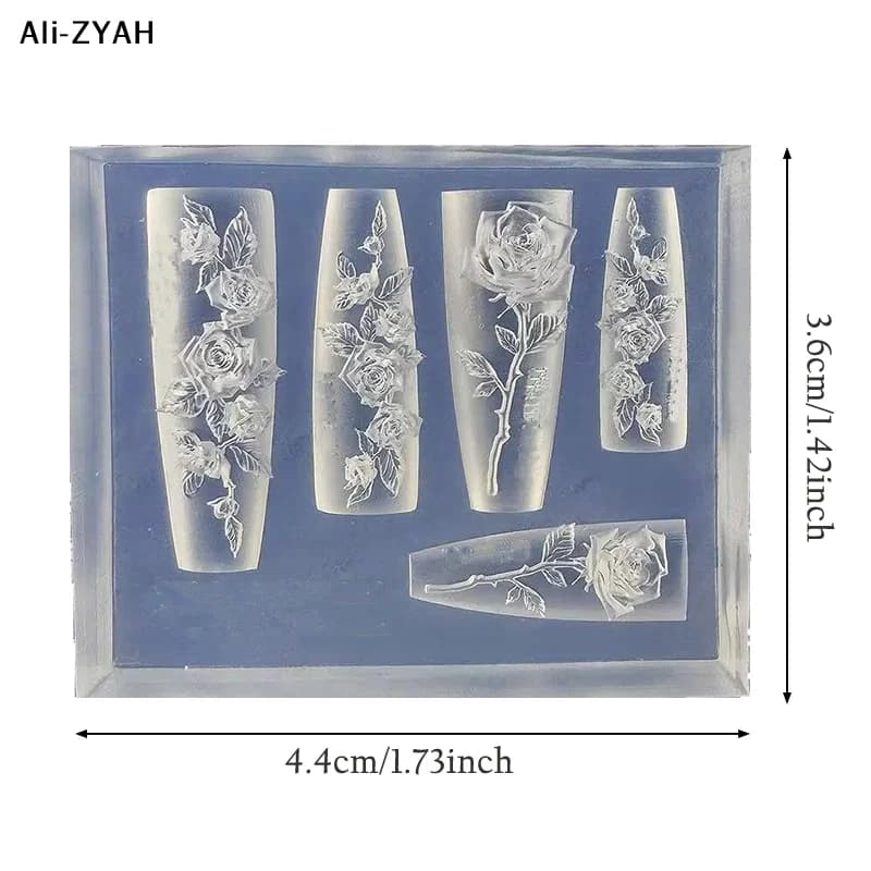 【HY6】() 1 Pezzo Nuovo Stampo Flessibile in Silicone 2025 per Nail Art, Crea Fiori e Charm Fai-da-te per Design Professionale e Creazione di Gioielli