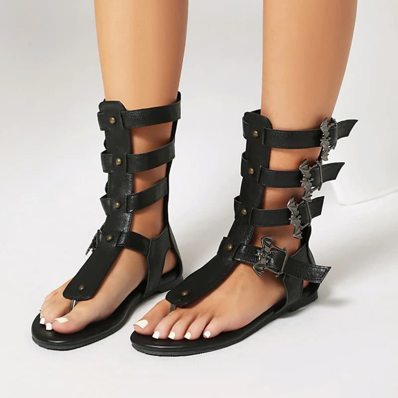 Nuovi Sandali Estivi da Donna, Modello Gladiator con Plateau e Dettagli Traforati, Scarpe Casual Stile Romano WSH5593