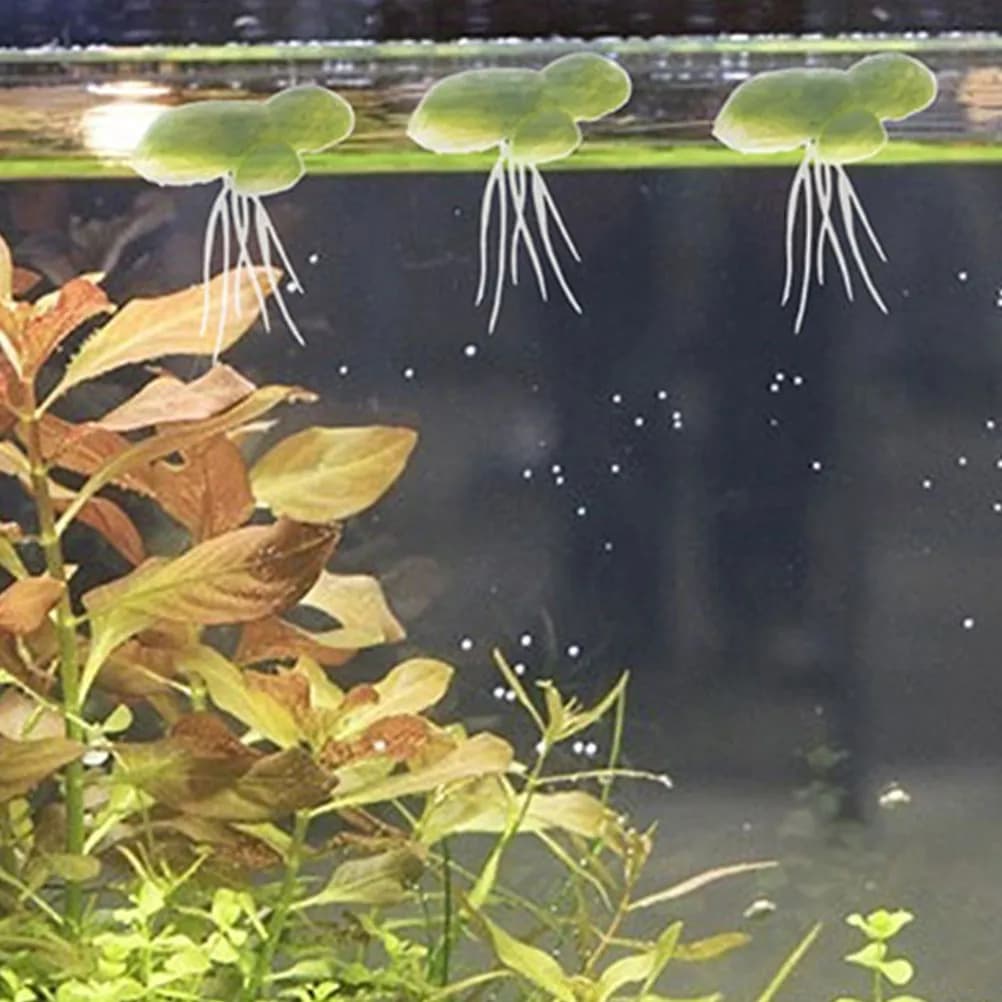 18 Pieces of Artificial Plants Floating Plastic for Aquarium, Decoration for Fish Tanks, Floating Simulate Plants for Betta