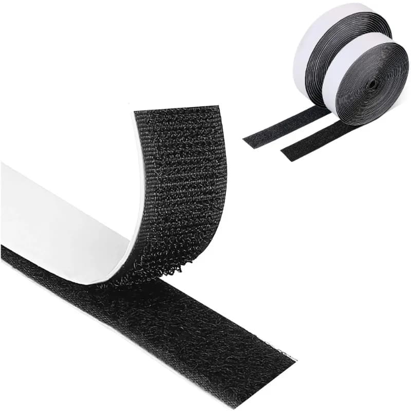 Nastro Adesivo in Nylon con Gancio e Anello, Forte e Autoadesivo, 1/5/8M, per Fai-da-Te, 20MM