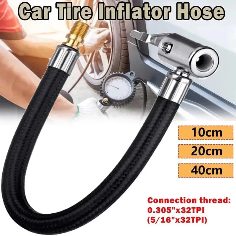 Tubo di Prolunga per Gonfiatore Pneumatici Auto, Bici, Moto, Adattatore per Pompa Gonfiabile, Connessione 10cm 20cm 30cm