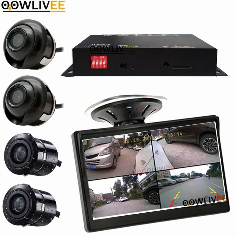 Auto Dvr Smart Systems Monitor Electronic Devices 4 channel cameras Black box Android Dashcam recorder for vehicles
