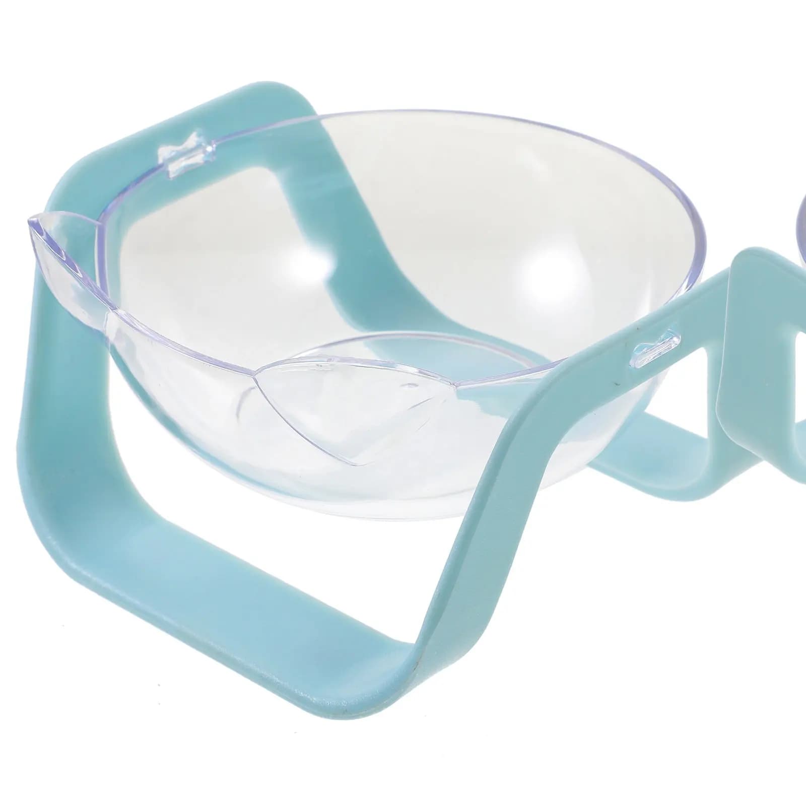 Cat Raised Bowl Transparent Anti Vomiting Adjustable Height Easy Clean Wide Mouth Feeder Dish Cat Raised Bowl Pet Food Bowls