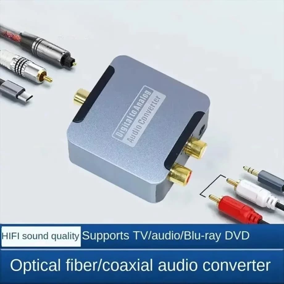 Convertitore digitale-analogico DAC Audio Ottico Toslink SPDIF Ingresso coassiale a L/R RCA Jack da 3,5 mm Uscita amplificatore per cuffie