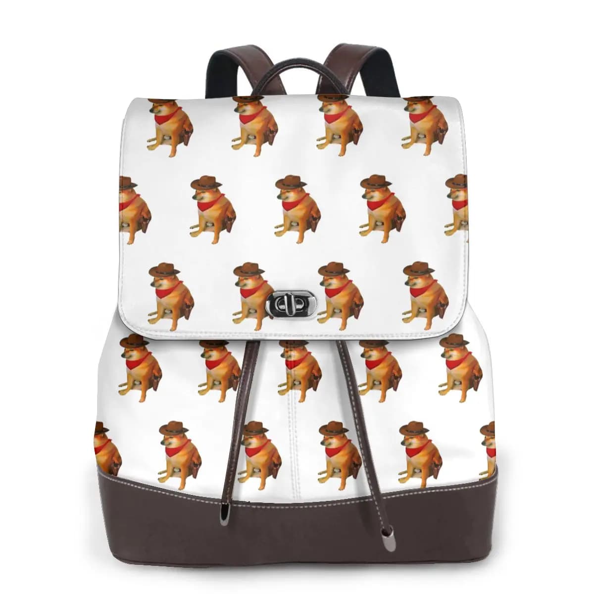Doge Shiba Inu Memes Bookbag School Student Bags Hiking Travel Daypack for Women Fashion Derma Backpack