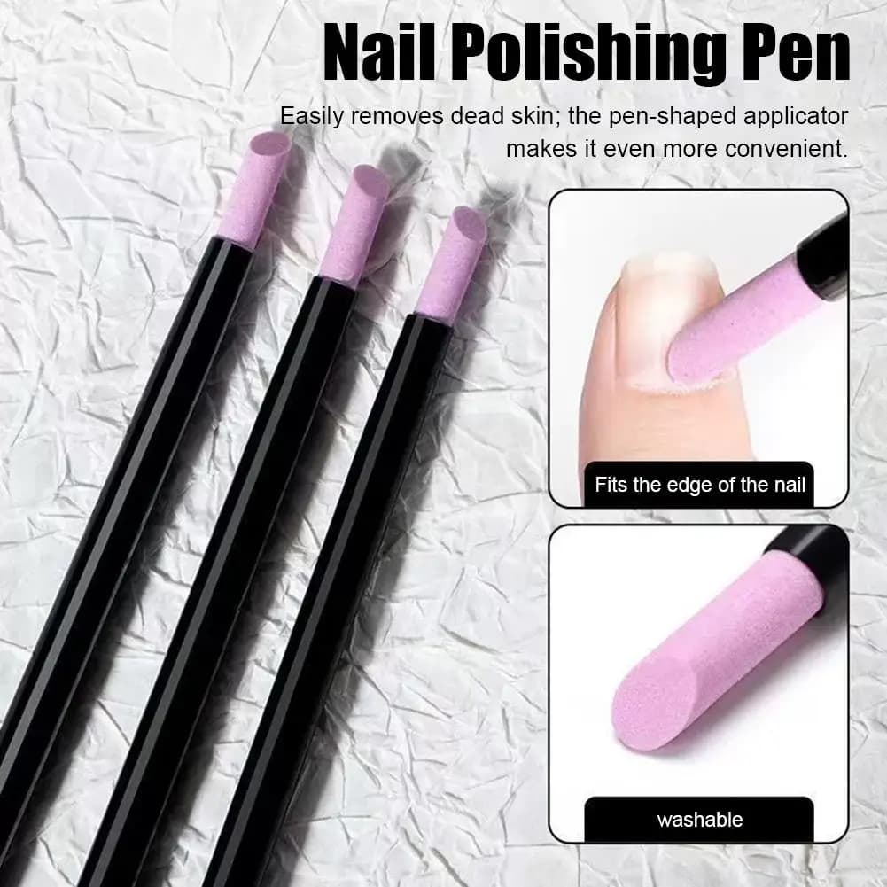 1 Pezzo Penna al Quarzo per Cuticole, Spingicuticole, Bastoncino per Manicure, Lima per Unghie, Penna Abrasiva, Rimuovi Pelle Morta per Unghie Naturali