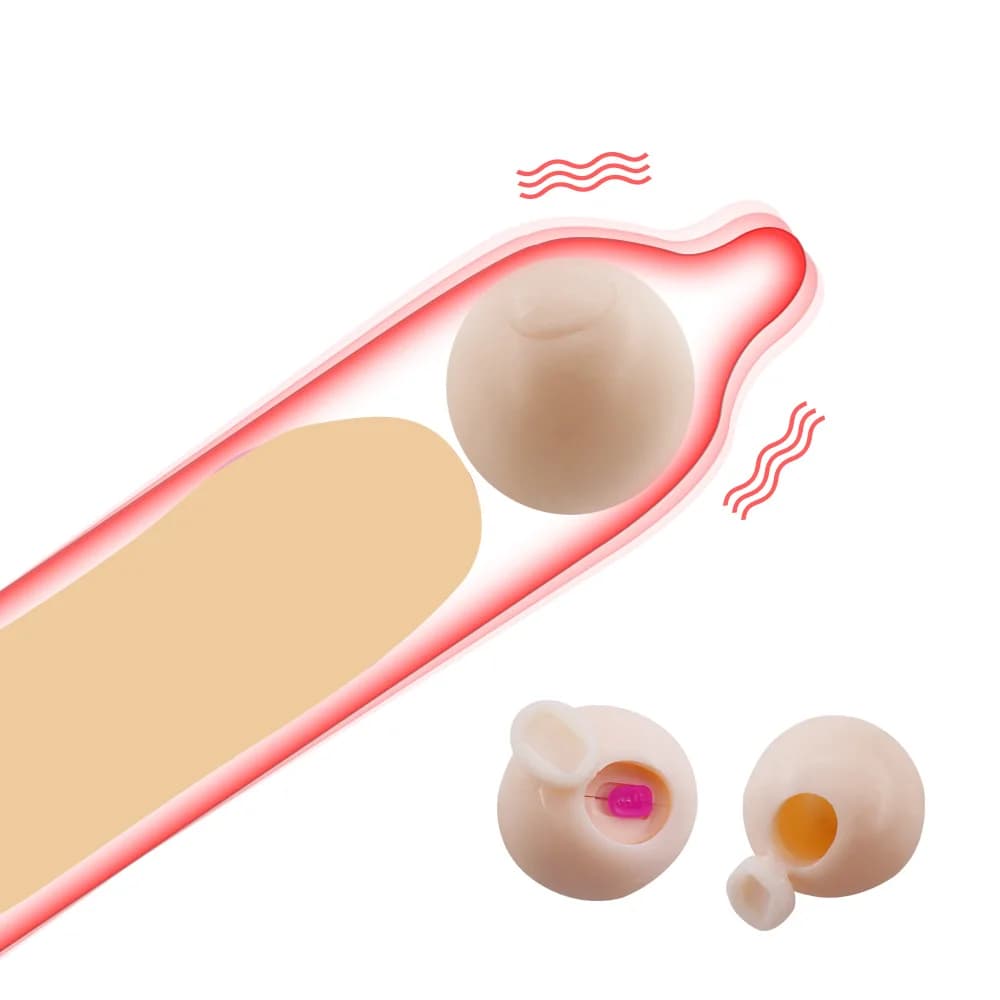 Riutilizzabili Articoli Inntimi Vibratore Estensore Del Pene Perline Estensore Del Manicotto Del Pene Ingrandimento Testa Morbida Preservativo Sfera di Attacco Sextoys