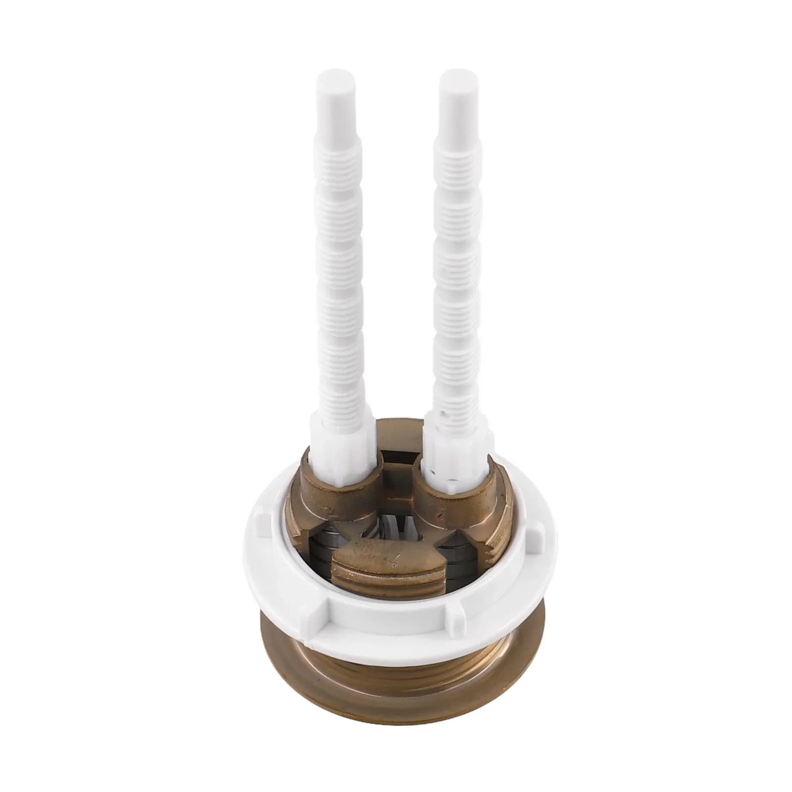 Pulsante per cisterna di scarico WC ABS 38mm Oro spazzolato Chiudi accoppiati Pulsante per cisterna di scarico per WC Sedile Valvola del serbatoio dell'acqua Parti del bagno