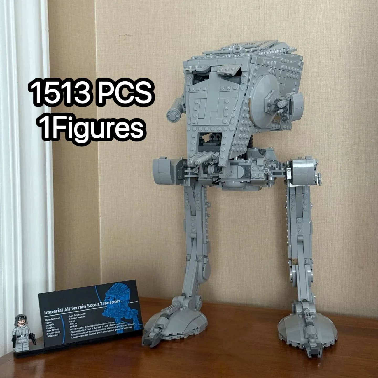 1513Pcs UCS AT-ST Recon Walker Building Blocks MOC Mechanical Scout Model Set Display Collection Gift for Adult Collectors
