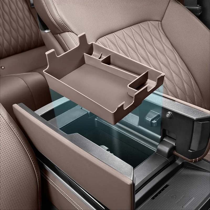 Scatola di immagazzinaggio del bracciolo dell'auto per BYD Han EV DM-i 2020-2025 Contenitore di controllo centrale Stivaggio Riordino Auto Organizer Vassoio Accessori