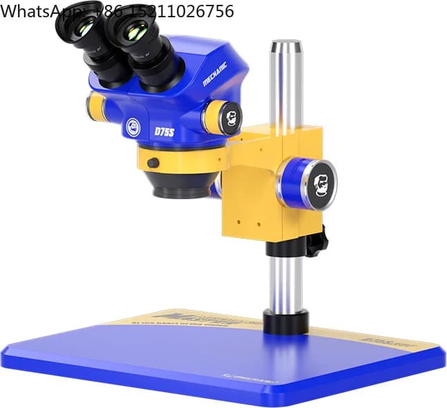 MECCANICO D75S-B11 Microscopio stereo binoculare industriale per il montaggio di rilavorazione del telefono cellulare Rilevamento stereo a 2 occhi di grado industriale