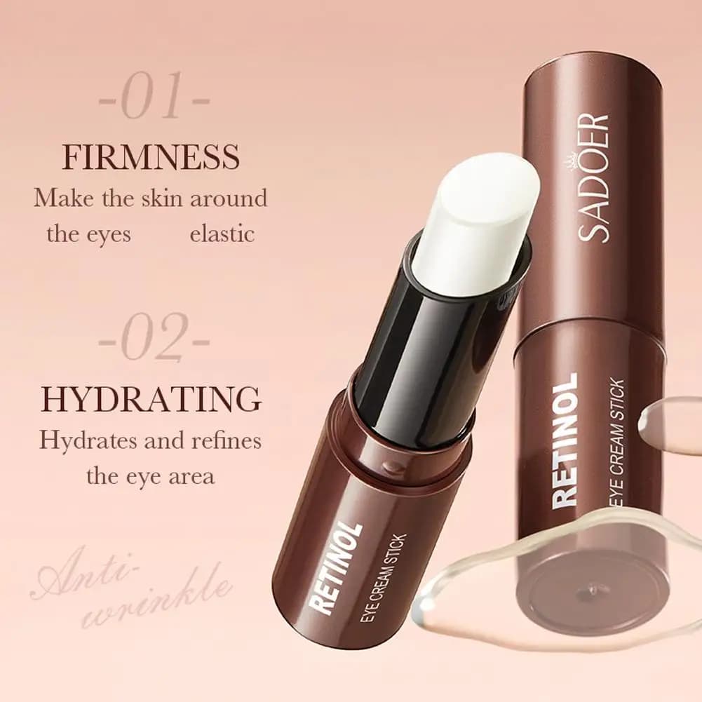 Retinol Eye Cream Stick Anti-Aging Eye Care For Dark Circles, Wrinkles & Puffiness, Moisturizing & Firming Under Eye Treatm R9Y8