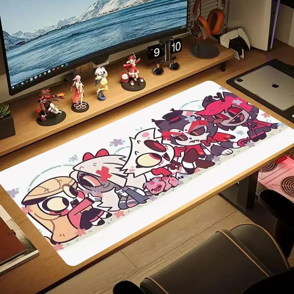 Tappetino per mouse Hell Hotel Animation 90x40CM, tappetino per mouse da gioco antiscivolo, tappetino per mouse da gioco per e-sport, tappetino per tastiera meccanica XXL