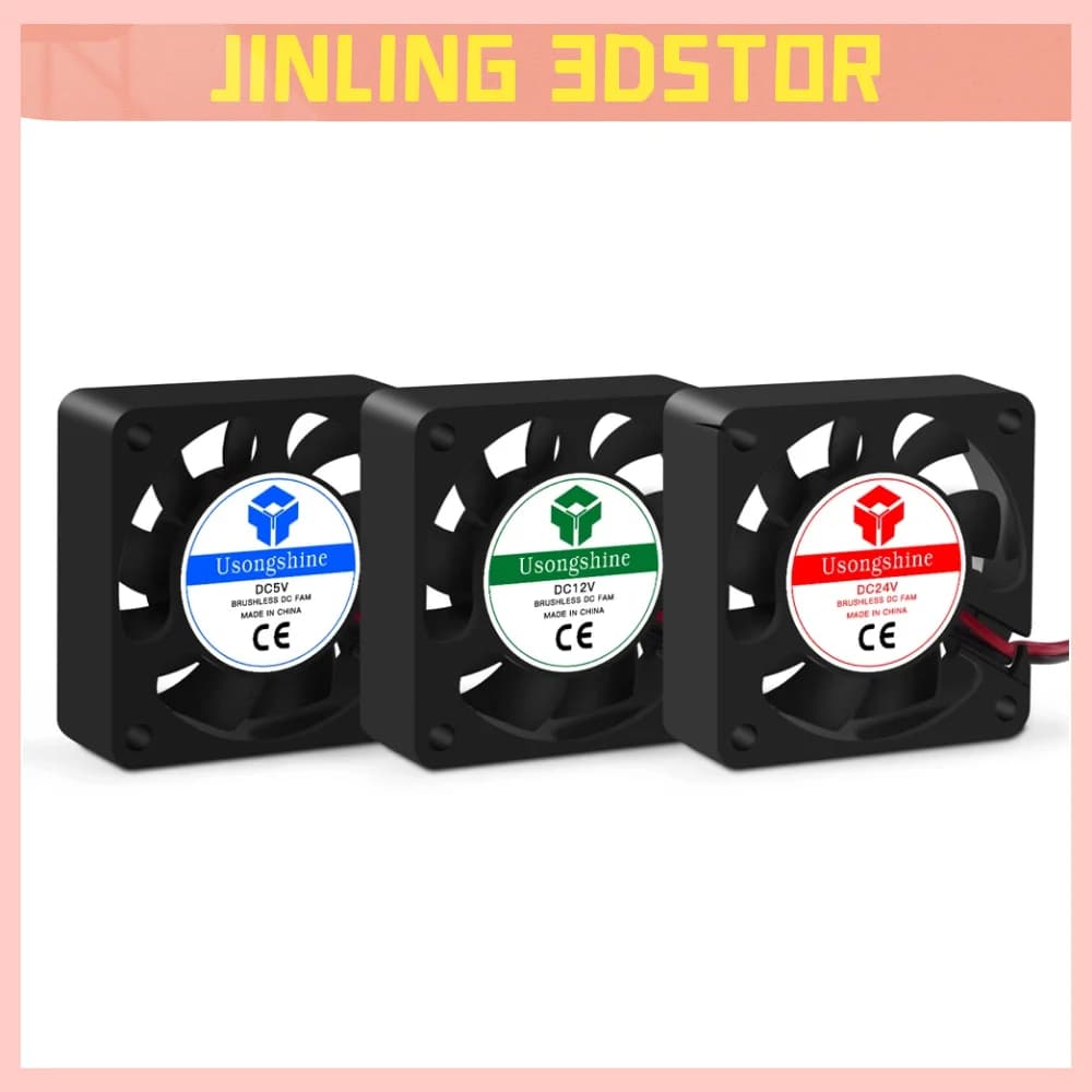 Ventola di raffreddamento 3010/4010/5015/5010/DC Ventola centrifuga Ventola di raffreddamento a 2 fili senza spazzole 12V / 24V per stampante 3D