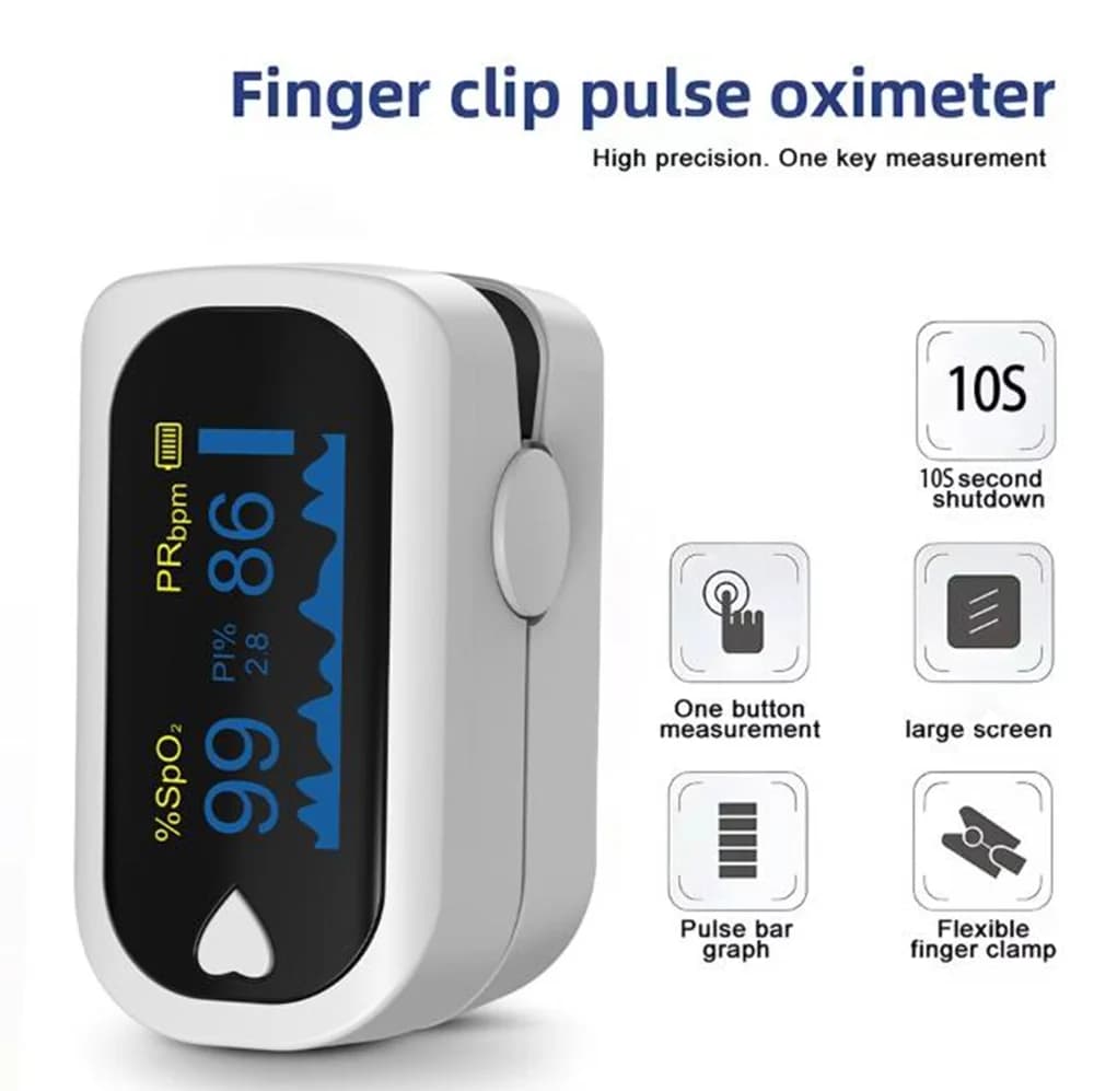 Finger Pulse Oximeter SPO2 PR PI RR Blood Oxygen Saturation Meter Heart Rate Monitor OLED Oximetro De Dedo