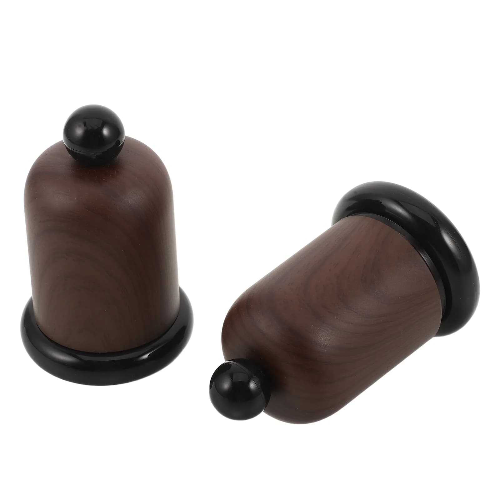 2Pcs Wood Grain Toothpick Storage Box Lid Dustproof Desktop Organizer Multifunctional Jar for Home Kitchen Office Bathroom