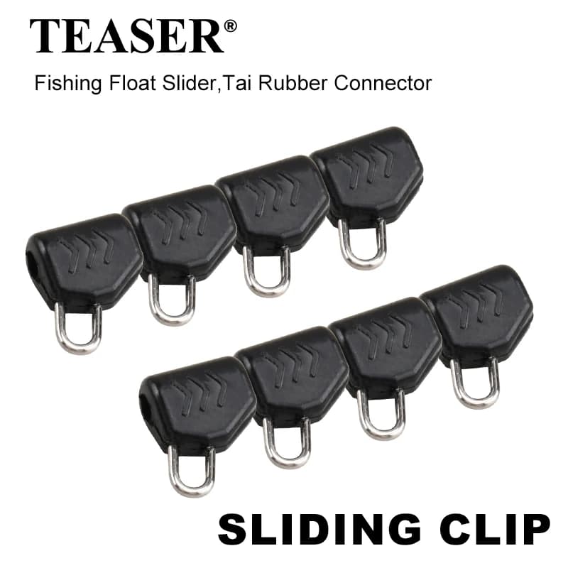 TEASER 15/25 pz. Fishing accessories: Floating, Sliding Lead, Snap Clip, Plastic Connector for Braided Fishing Lence