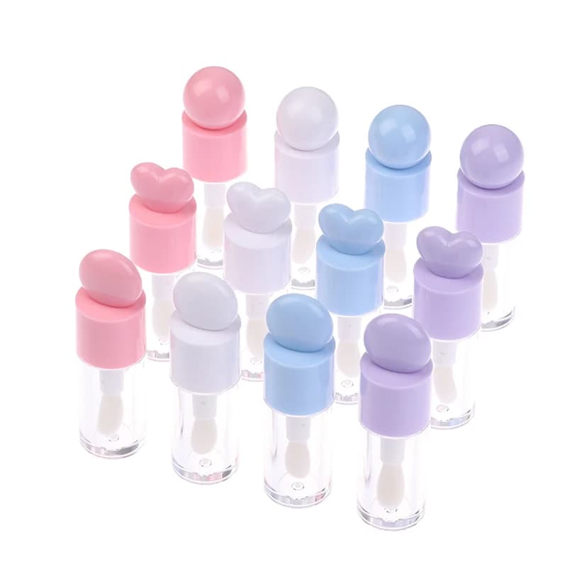 Tubo per lucidalabbra da 4 ml, opaco, trasparente, con asta spessa, testina grande, bottiglia vuota, contenitore per smalto, materiale per imballaggio per il trucco