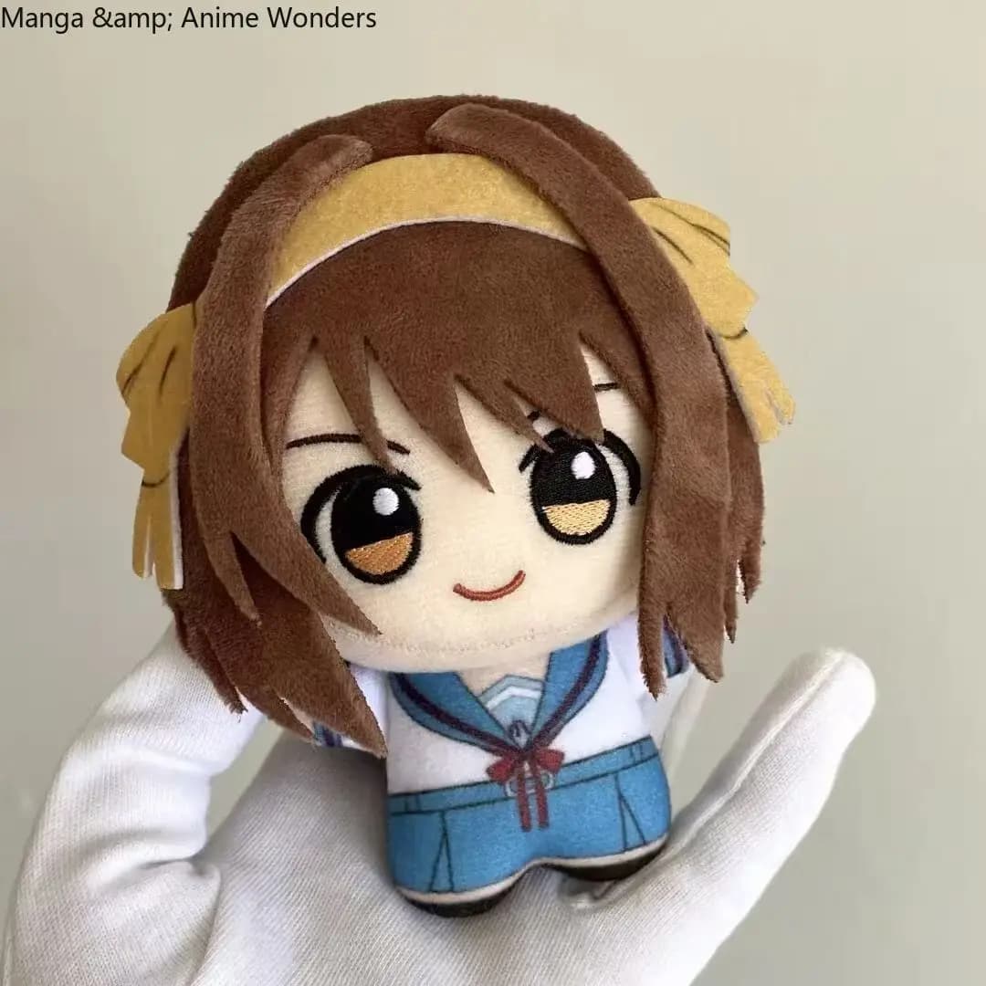 Xmas Gifts Game Anime Suzumiya Haruhi Cartoon Figure Idol Keychain Pendant Phone Chain Gifts Cosplay Halloween Birthday Gift