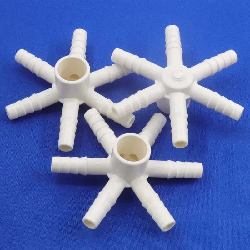 1 ~ 30 pz PVC plastica lato 6 vie Gas liquido deviatore giunti sicurezza anti blocco raccordi per tubi connettori per tubi dell'acqua