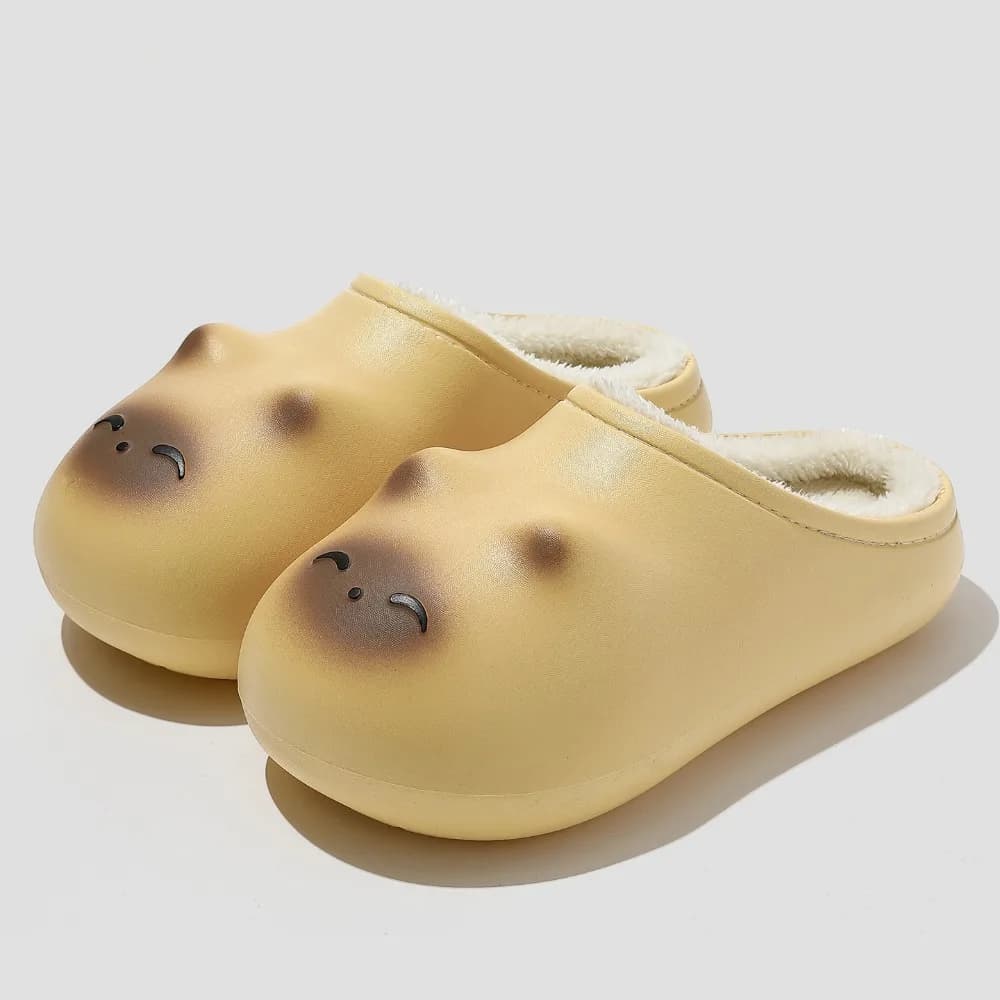 Nice and soft plush plush slippers for cartoon cats Hot fur Slippers with thick sole of cartoons Y2K dog Slippers for anti-slip students Sleeping