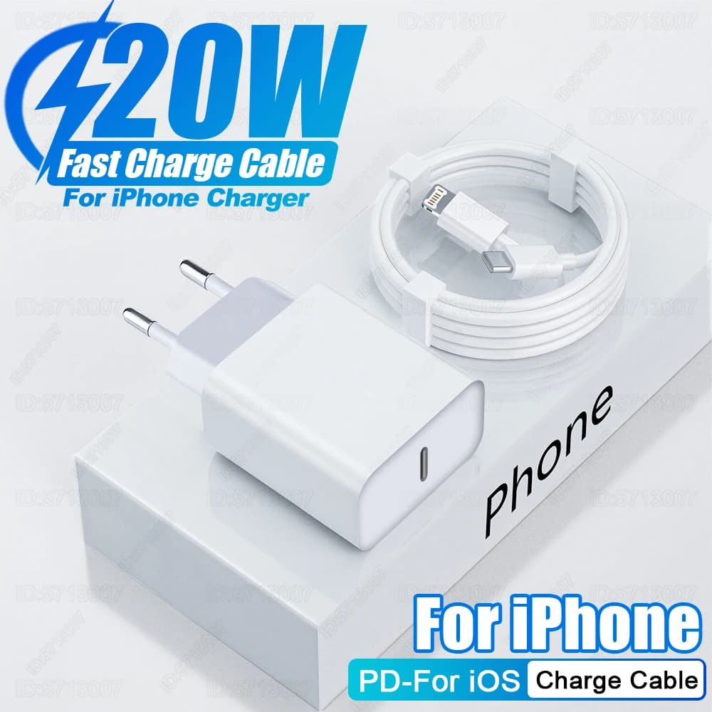 PD 20W Caricatore Veloce Per iPhone 11 12 13 14 15 16 Pro Max Plus Cavo di Ricarica Veloce Per iPhone USB tipo C Data Caricatore Del Telefono a Filo
